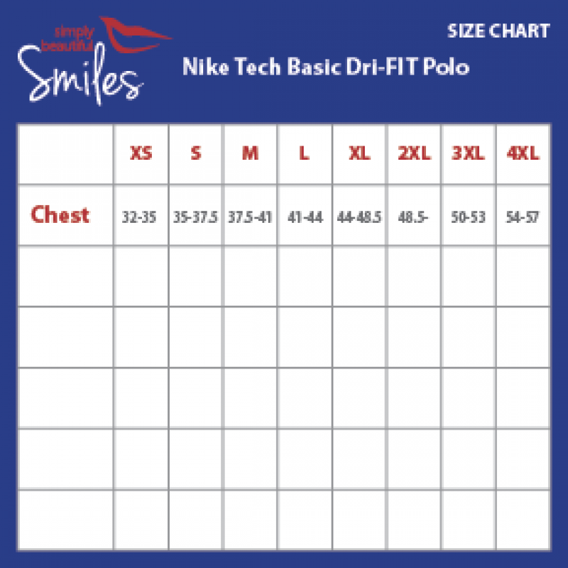 nike dri fit polo sizing chart